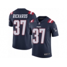 Men's Nike New England Patriots #37 Jordan Richards Limited Navy Blue Rush NFL Jersey