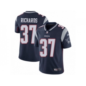 Men's Nike New England Patriots #37 Jordan Richards Vapor Untouchable Limited Navy Blue Team Color NFL Jersey