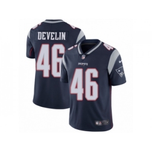 Men's Nike New England Patriots #46 James Develin Vapor Untouchable Limited Navy Blue Team Color NFL Jersey