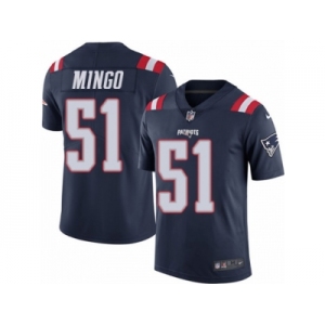 Men's Nike New England Patriots #51 Barkevious Mingo Limited Navy Blue Rush NFL Jersey