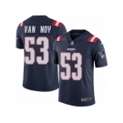 Men's Nike New England Patriots #53 Kyle Van Noy Limited Navy Blue Rush NFL Jersey