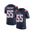 Men's Nike New England Patriots #55 Jonathan Freeny Limited Navy Blue Rush NFL Jersey