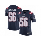 Men's Nike New England Patriots #56 Andre Tippett Limited Navy Blue Rush NFL Jersey