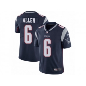 Men's Nike New England Patriots #6 Ryan Allen Vapor Untouchable Limited Navy Blue Team Color NFL Jersey