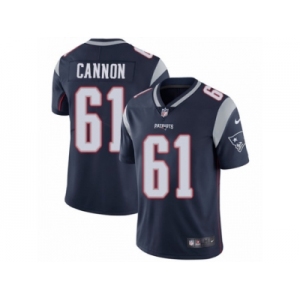 Men's Nike New England Patriots #61 Marcus Cannon Vapor Untouchable Limited Navy Blue Team Color NFL Jersey