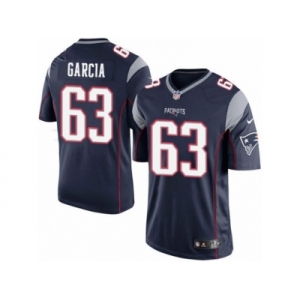 Men's Nike New England Patriots #63 Antonio Garcia Limited Navy Blue Team Color NFL Jersey