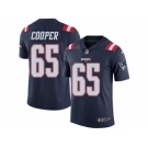 Men's Nike New England Patriots #65 Jonathan Cooper Limited Navy Blue Rush NFL Jersey