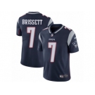 Men's Nike New England Patriots #7 Jacoby Brissett Vapor Untouchable Limited Navy Blue Team Color NFL Jersey