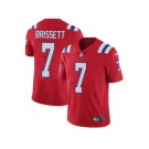 Men's Nike New England Patriots #7 Jacoby Brissett Vapor Untouchable Limited Red Alternate NFL Jersey