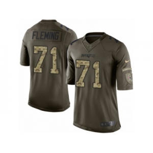 Men's Nike New England Patriots #71 Cameron Fleming Limited Green Salute to Service NFL Jersey