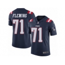 Men's Nike New England Patriots #71 Cameron Fleming Limited Navy Blue Rush NFL Jersey