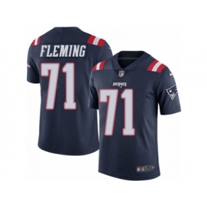 Men's Nike New England Patriots #71 Cameron Fleming Limited Navy Blue Rush NFL Jersey