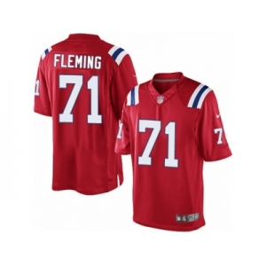 Men's Nike New England Patriots #71 Cameron Fleming Limited Red Alternate NFL Jersey