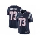 Men's Nike New England Patriots #73 John Hannah Vapor Untouchable Limited Navy Blue Team Color NFL Jersey