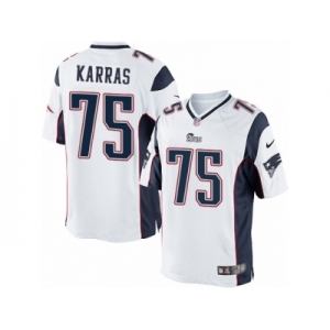 Men's Nike New England Patriots #75 Ted Karras Limited White NFL Jersey