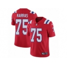 Men's Nike New England Patriots #75 Ted Karras Vapor Untouchable Limited Red Alternate NFL Jersey