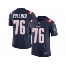 Men's Nike New England Patriots #76 Sebastian Vollmer Limited Navy Blue Rush NFL Jersey