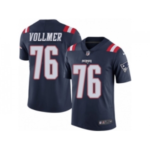 Men's Nike New England Patriots #76 Sebastian Vollmer Limited Navy Blue Rush NFL Jersey