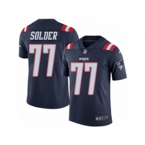 Men's Nike New England Patriots #77 Nate Solder Limited Navy Blue Rush NFL Jersey