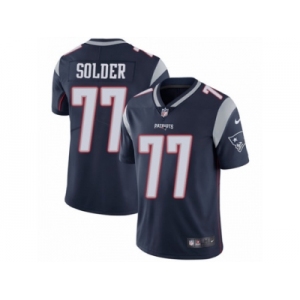 Men's Nike New England Patriots #77 Nate Solder Vapor Untouchable Limited Navy Blue Team Color NFL Jersey