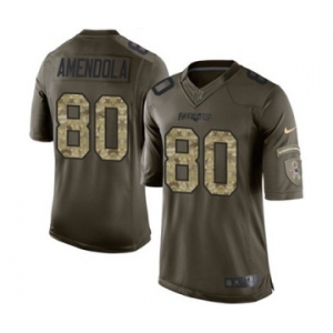 Men's Nike New England Patriots #80 Danny Amendola Limited Green Salute to Service NFL Jersey