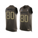 Men's Nike New England Patriots #80 Danny Amendola Limited Green Salute to Service Tank Top NFL Jersey