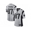 Men's Nike New England Patriots #87 Rob Gronkowski Limited Gray Gridiron II NFL Jersey