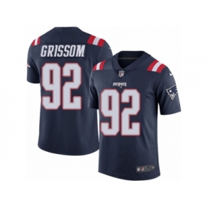 Men's Nike New England Patriots #92 Geneo Grissom Limited Navy Blue Rush NFL Jersey