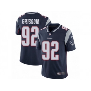 Men's Nike New England Patriots #92 Geneo Grissom Vapor Untouchable Limited Navy Blue Team Color NFL Jersey