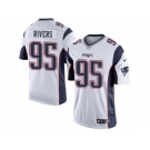 Men's Nike New England Patriots #95 Derek Rivers Limited White NFL Jersey