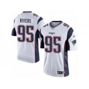 Men's Nike New England Patriots #95 Derek Rivers Limited White NFL Jersey