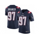 Men's Nike New England Patriots #97 Alan Branch Limited Navy Blue Rush NFL Jersey