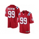 Men's Nike New England Patriots #99 Vincent Valentine Limited Red Alternate NFL Jersey