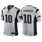 Nike New England Patriots #10 Jimmy Garoppolo 2016 Gridiron Gray II Men's NFL Limited Jersey