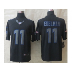 Nike New England Patriots #11 Edelman Black Jerseys[Impact Limited]