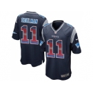 Nike New England Patriots #11 Julian Edelman Navy Blue Team Color Men's Stitched NFL Limited Strobe Jersey