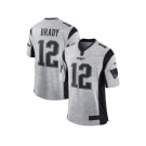 Nike New England Patriots #12 Tom Brady Gray Men's Stitched NFL Limited Gridiron Gray II Jersey