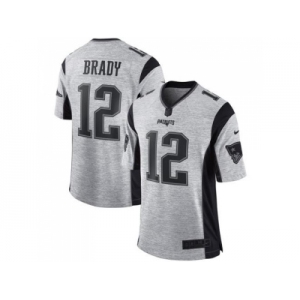 Nike New England Patriots #12 Tom Brady Gray Men's Stitched NFL Limited Gridiron Gray II Jersey