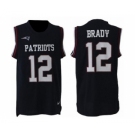 Nike New England Patriots #12 Tom Brady Navy Blue Team Color Men Stitched NFL Limited Tank Top Jersey