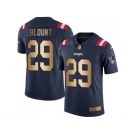 Nike New England Patriots #29 LeGarrette Blount Navy Blue Men's Stitched NFL Limited Gold Rush Jersey