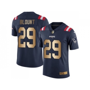 Nike New England Patriots #29 LeGarrette Blount Navy Blue Men's Stitched NFL Limited Gold Rush Jersey