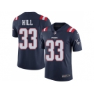 Nike New England Patriots #33 Jeremy Hill Navy Blue Men Stitched NFL Limited Rush Jersey