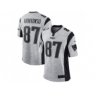 Nike New England Patriots #87 Rob Gronkowski Gray Men's Stitched NFL Limited Gridiron Gray II Jersey