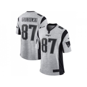 Nike New England Patriots #87 Rob Gronkowski Gray Men's Stitched NFL Limited Gridiron Gray II Jersey