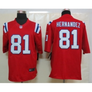 nike nfl jerseys new england patriots #81 hernandez red[nike limited]