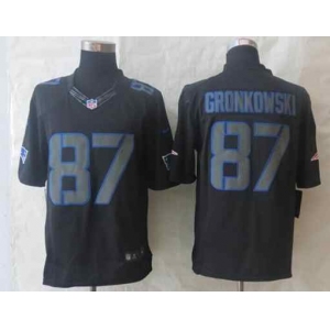 nike nfl jerseys new england patriots #87 gronkowski black[nike impact limited]