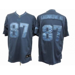 nike nfl jerseys new england patriots #87 gronkowski navy blue[drenched limited]