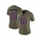 Women Nike New England Patriots #10 Jimmy Garoppolo Limited Olive 2017 Salute to Service NFL Jersey