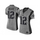 Women Nike New England Patriots #12 Tom Brady Gray Stitched Gridiron