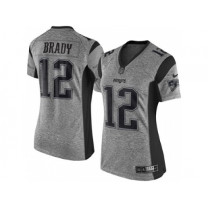 Women Nike New England Patriots #12 Tom Brady Gray Stitched Gridiron